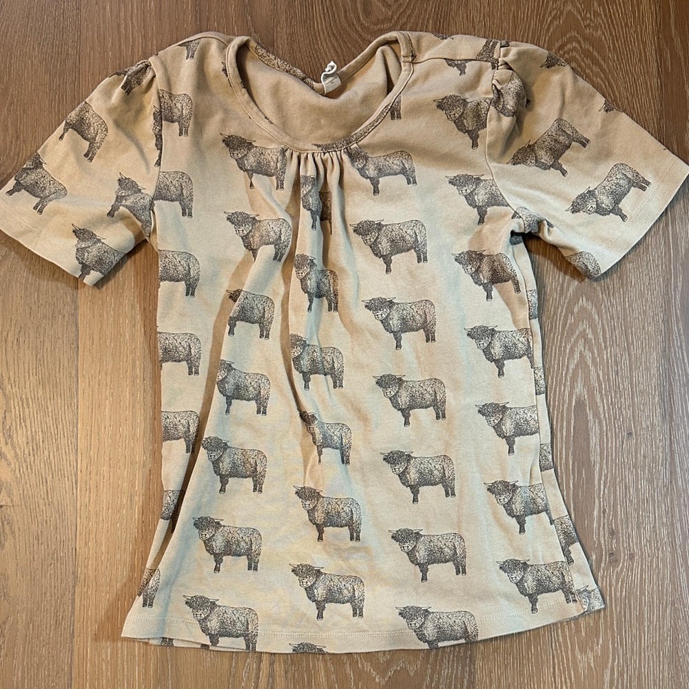 Kate Quinn Beige Animal Print Tee